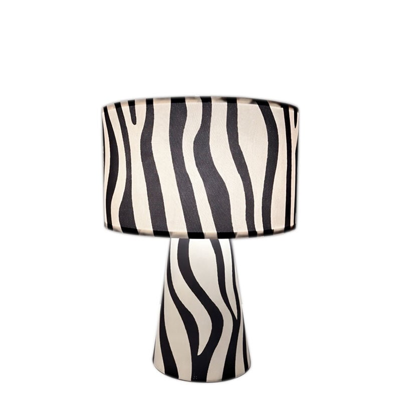 Zany Zebra bordslampa svart/vit