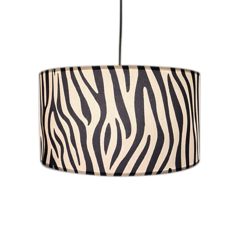 Zany Zebra taklampa svart/vit